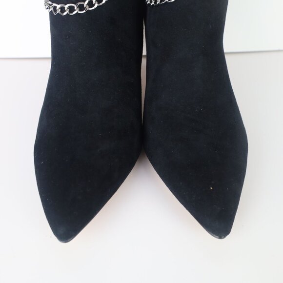 BCBGeneration Womens Midlan Suede Zipper Ankle Boots Black 10 Medium (B M)- 0054 - Picture 5 of 16